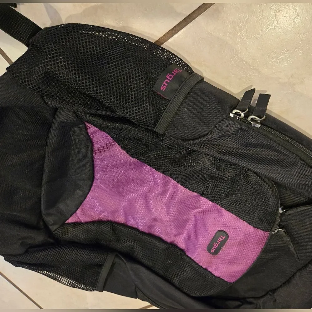 Targus Black and Purple Backpack With Laptop Compartment